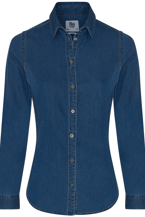 AWDis So Denim Lucy Denim Shirt for Women Classic Long Sleeve
