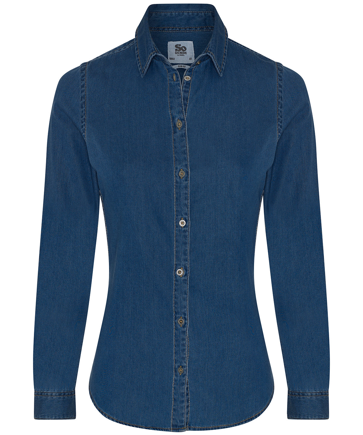 AWDis So Denim Lucy Denim Shirt for Women Classic Long Sleeve