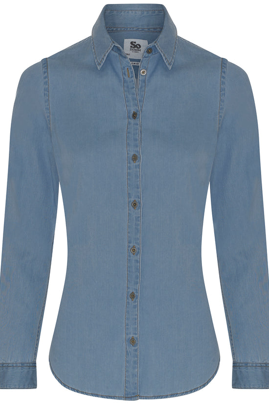 AWDis So Denim Lucy Denim Shirt for Women Classic Long Sleeve