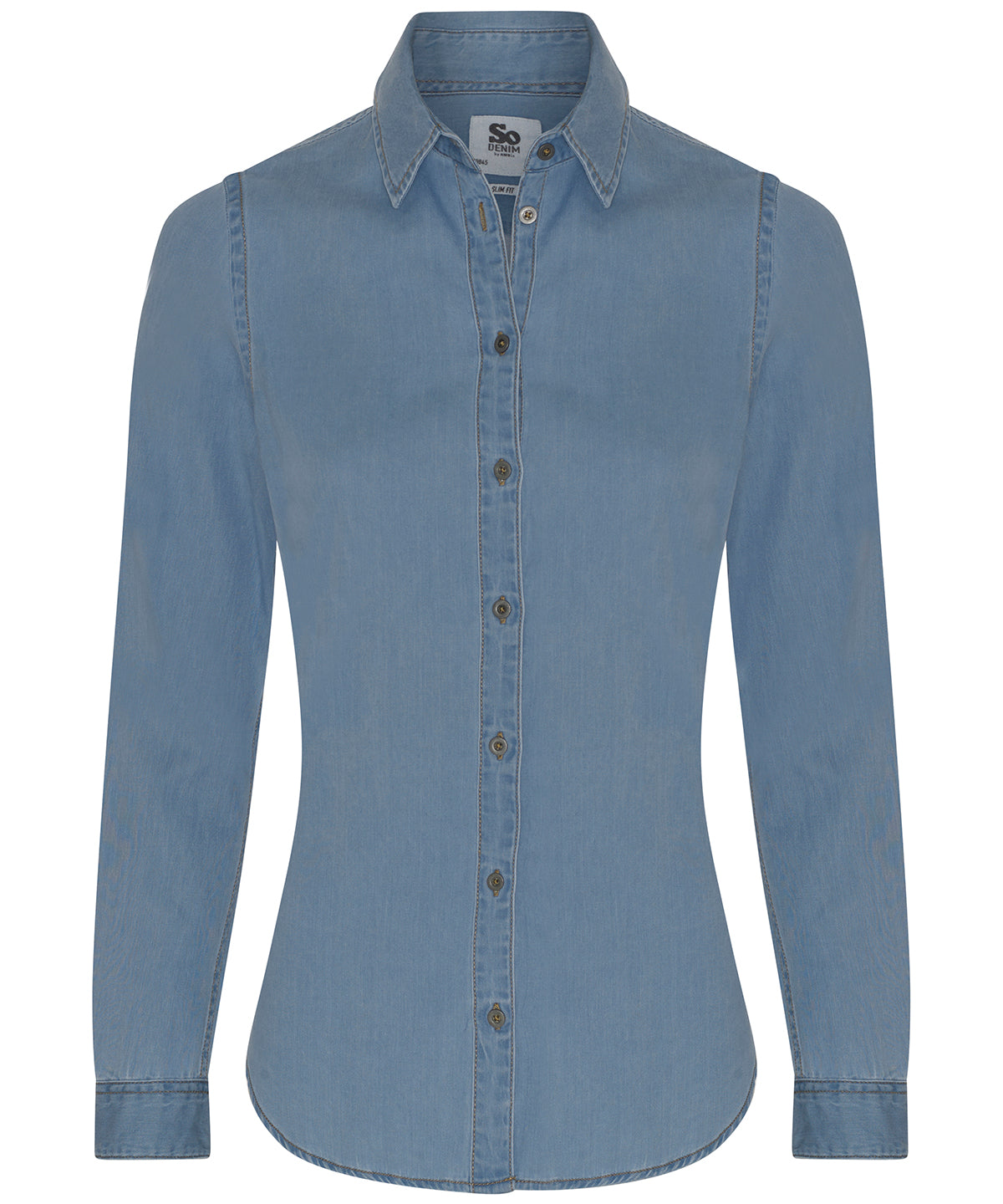 AWDis So Denim Lucy Denim Shirt for Women Classic Long Sleeve