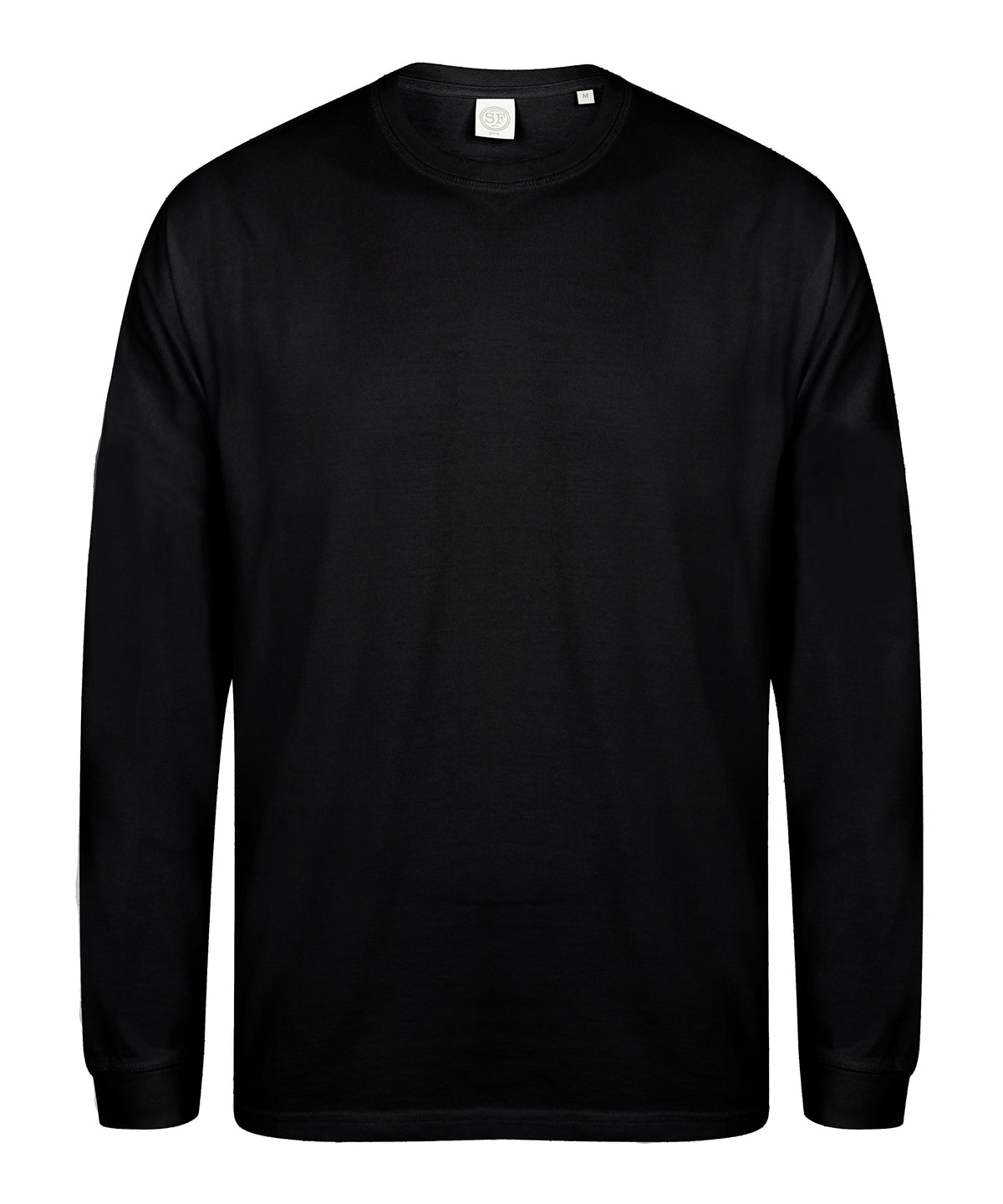 Black Oversized Unisex Slogan Top with Dropped Armhole