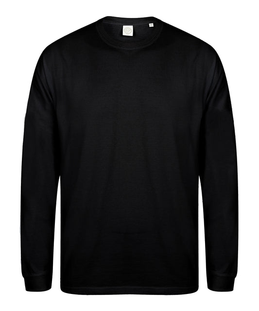 Black Oversized Unisex Slogan Top with Dropped Armhole