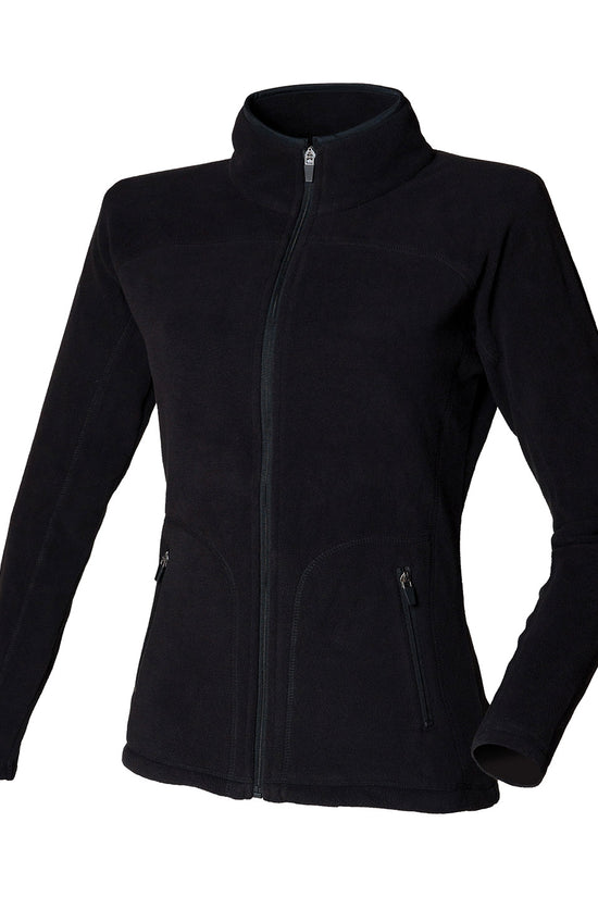 Black Microfleece Jacket Lightweight Stylish Outerwear Choice