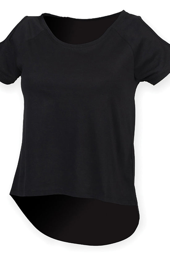 Black Drop Detail Tshirt Chic and Comfortable Style
