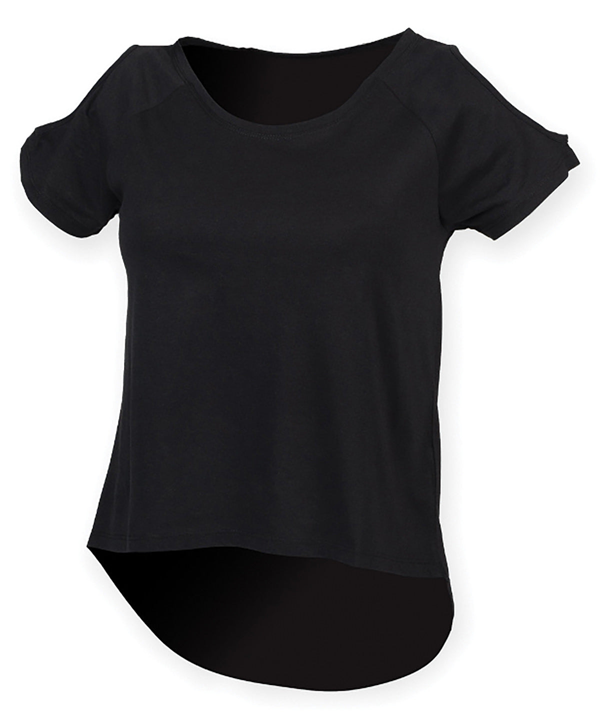 Black Drop Detail Tshirt Chic and Comfortable Style