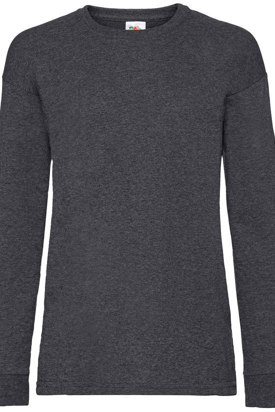 Kids Valueweight Long Sleeve TShirts Unisex Junior Tees