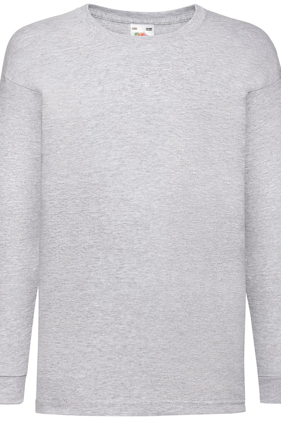 Kids Valueweight Long Sleeve TShirts Unisex Junior Tees