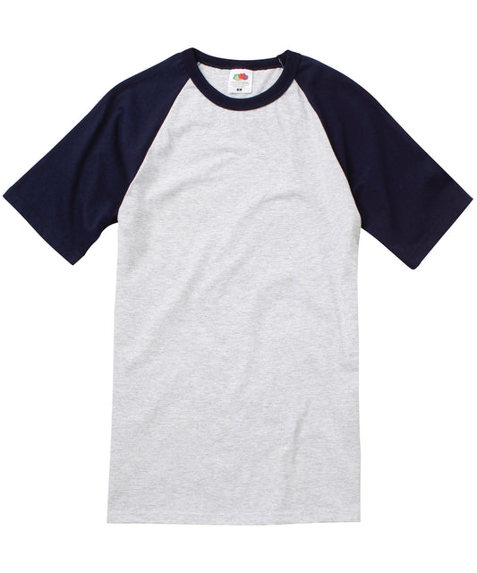 Fruit of the Loom Baseball TShirt with Contrast Sleeves