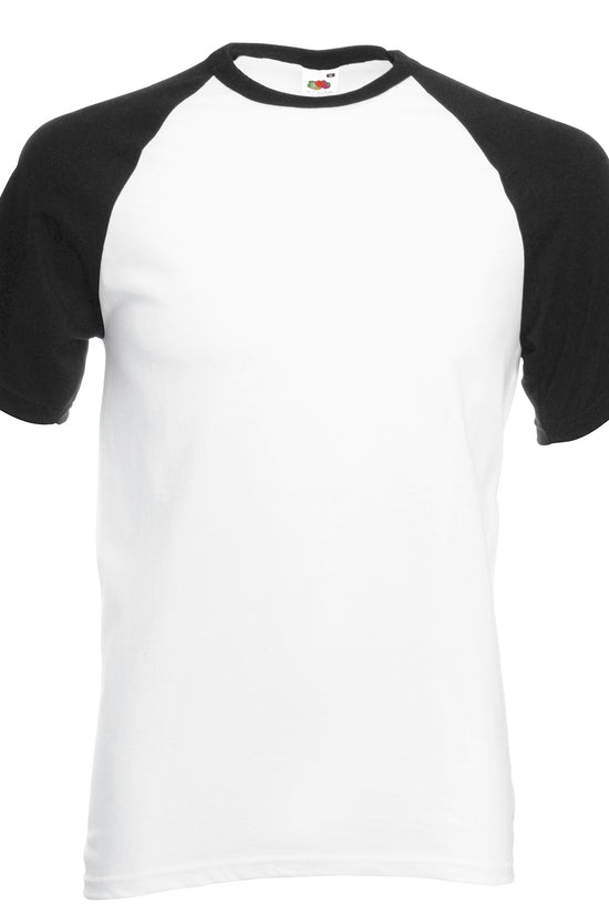 Fruit of the Loom Baseball TShirt with Contrast Sleeves