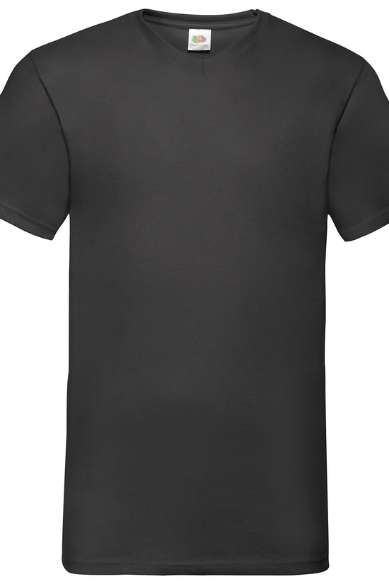 Mens Valueweight VNeck TShirts CottonLycra Rib Various Colors