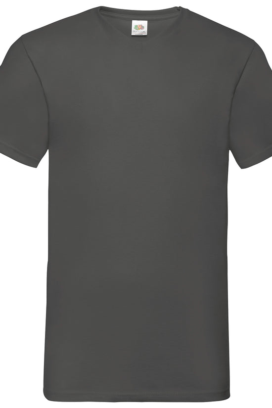 Mens Valueweight VNeck TShirts CottonLycra Rib Various Colors