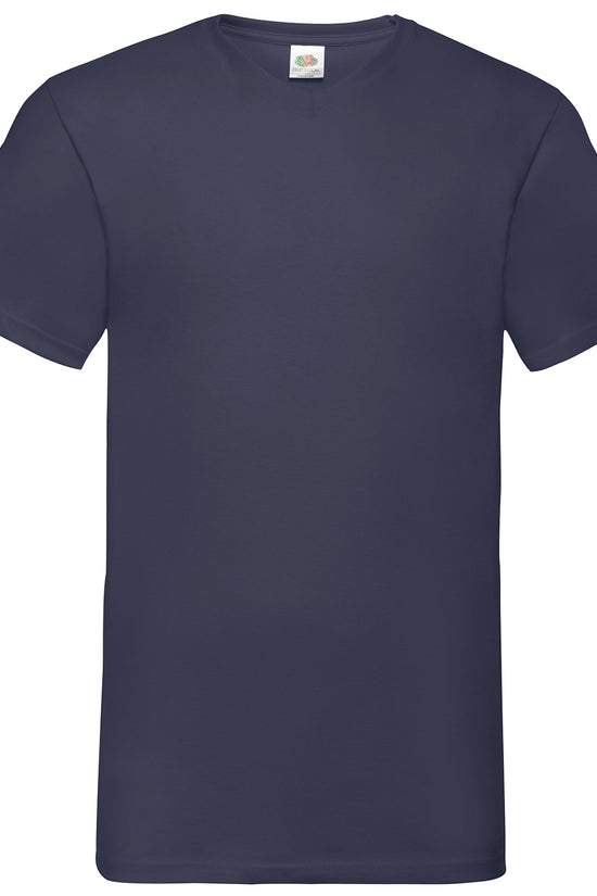 Mens Valueweight VNeck TShirts CottonLycra Rib Various Colors