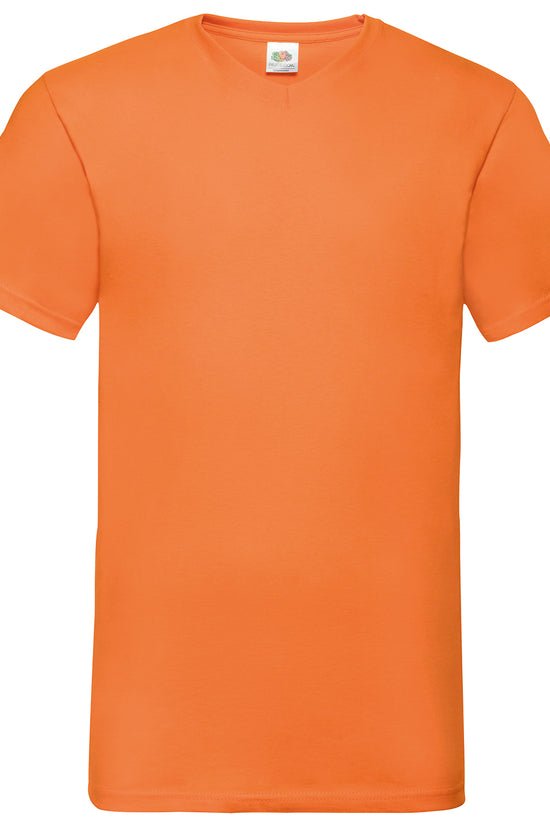 Mens Valueweight VNeck TShirts CottonLycra Rib Various Colors