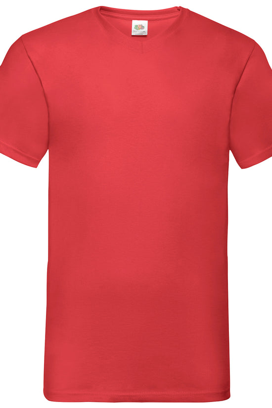 Mens Valueweight VNeck TShirts CottonLycra Rib Various Colors