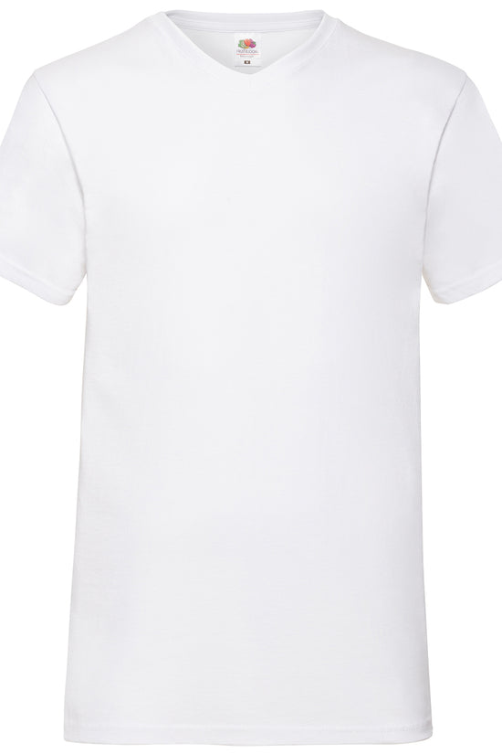 Mens Valueweight VNeck TShirts CottonLycra Rib Various Colors