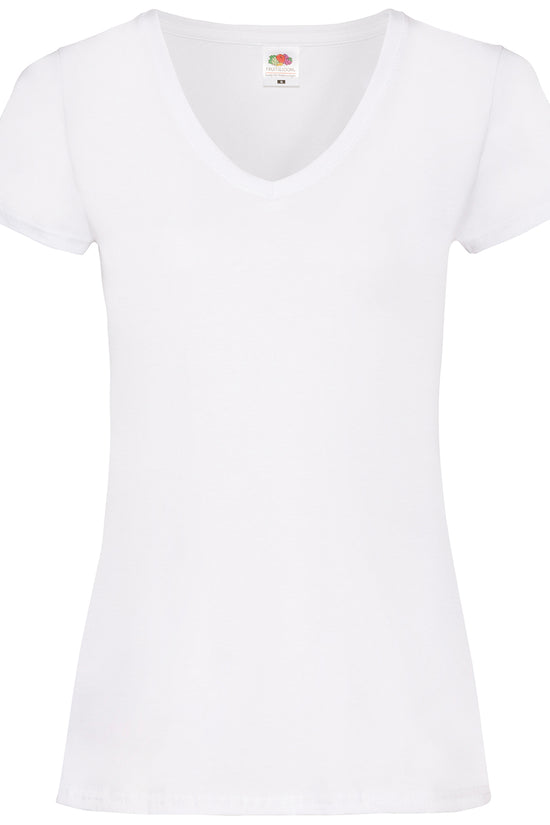 Womens Valueweight VNeck TShirt for Enhanced Printability