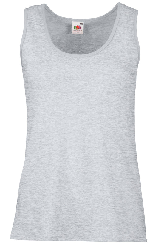 Womens Valueweight Athletic Vest in Cotton
