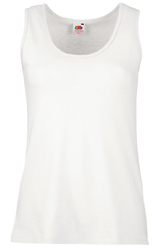 Womens Valueweight Athletic Vest in Cotton