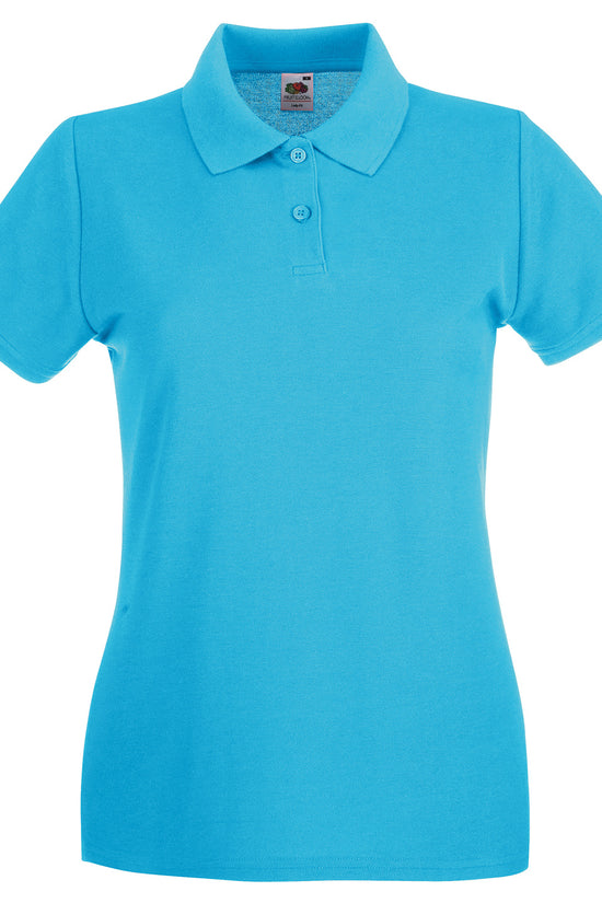 Womens Premium Cotton Polo Shirt with Shaped Side Seams