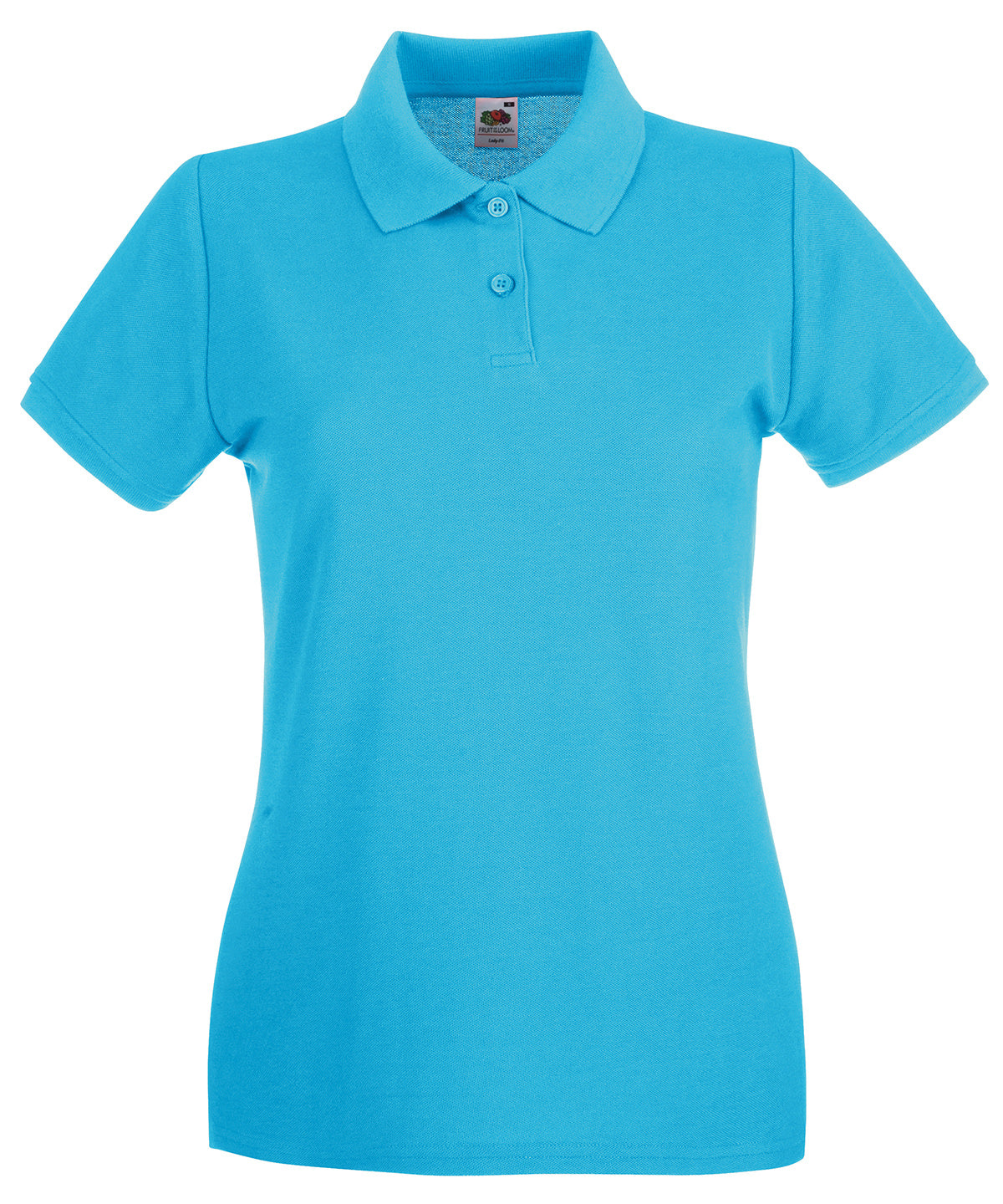 Womens Premium Cotton Polo Shirt with Shaped Side Seams