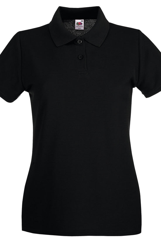 Womens Premium Cotton Polo Shirt with Shaped Side Seams