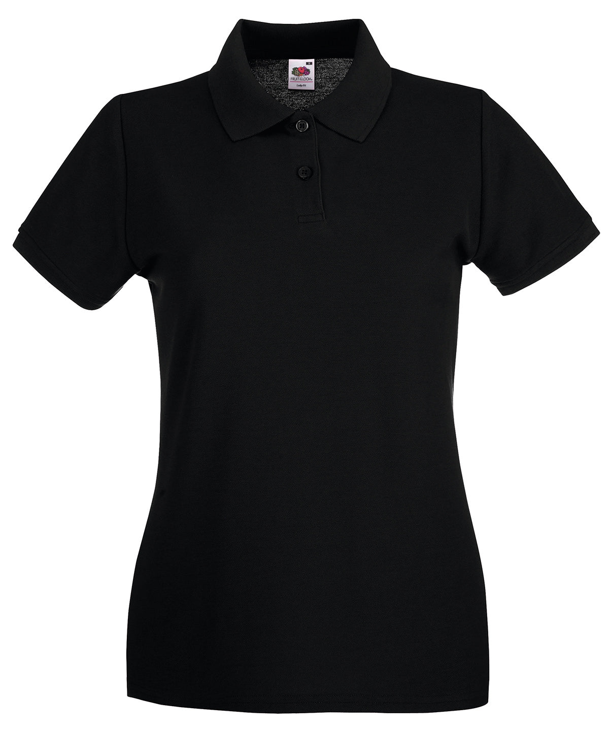 Womens Premium Cotton Polo Shirt with Shaped Side Seams