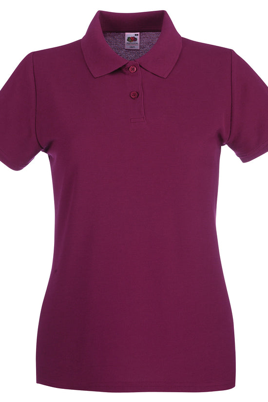 Womens Premium Cotton Polo Shirt with Shaped Side Seams