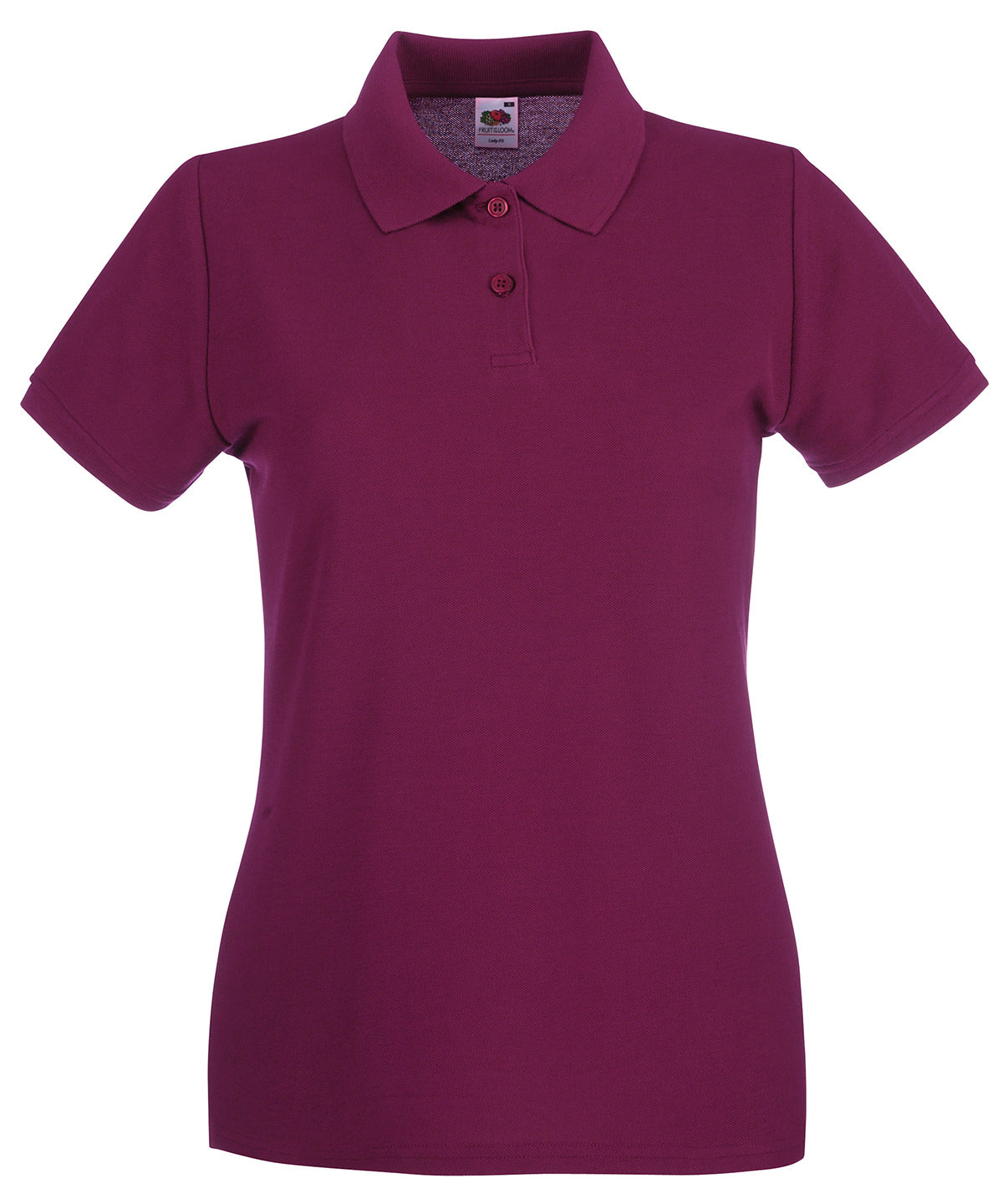 Womens Premium Cotton Polo Shirt with Shaped Side Seams