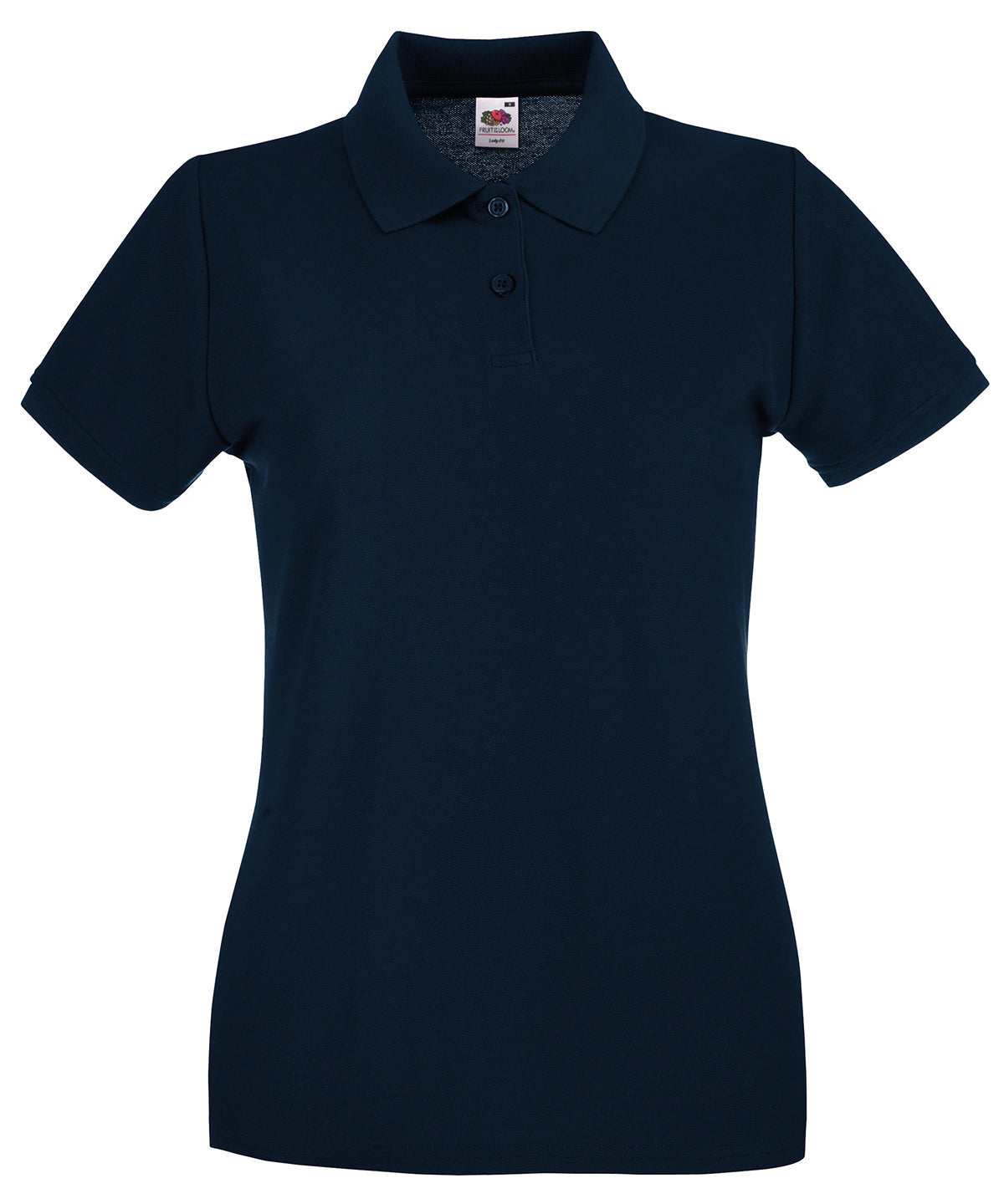 Womens Premium Cotton Polo Shirt with Shaped Side Seams