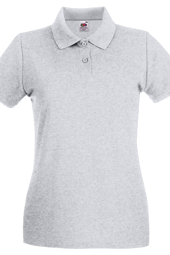 Womens Premium Cotton Polo Shirt with Shaped Side Seams