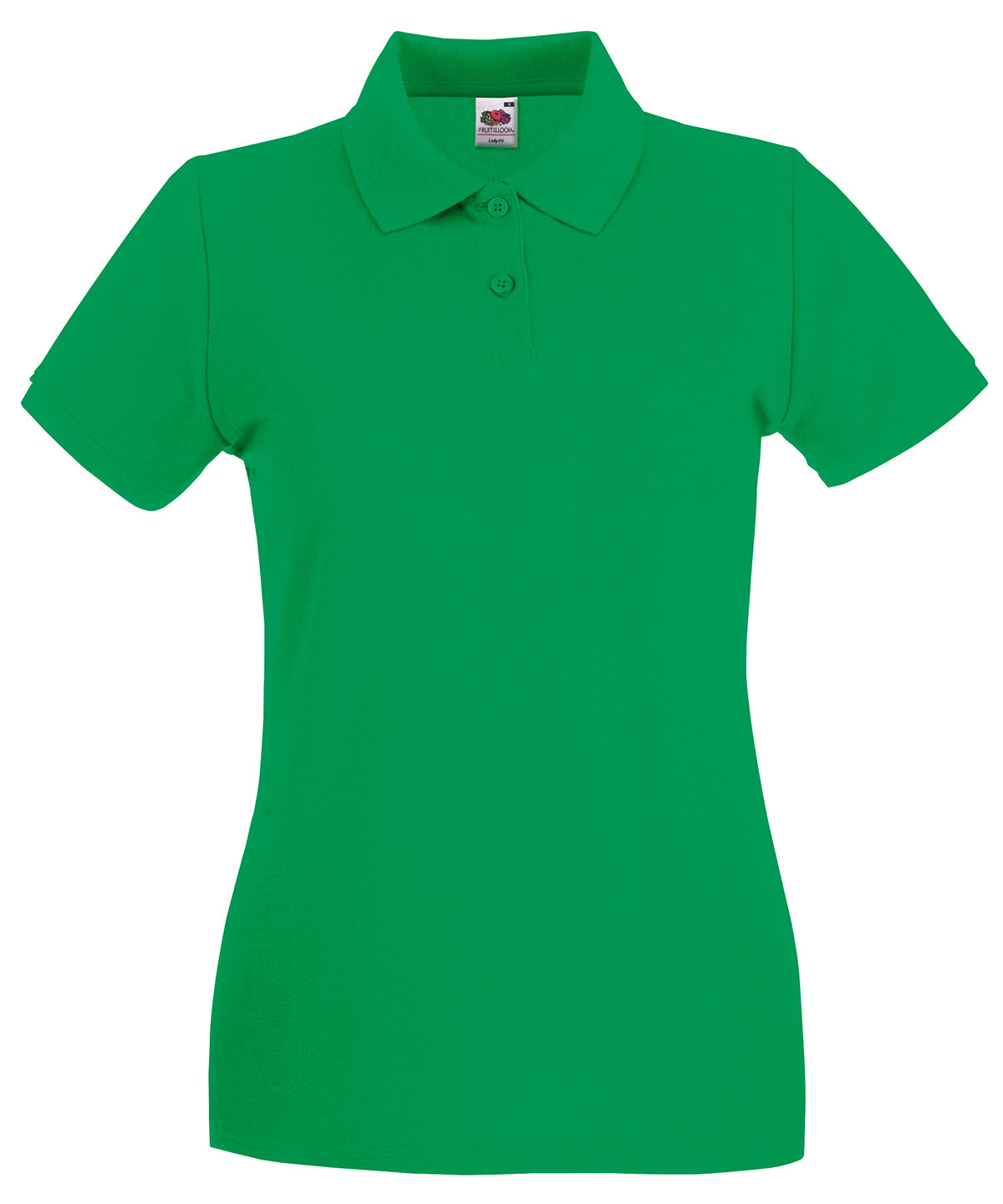 Womens Premium Cotton Polo Shirt with Shaped Side Seams
