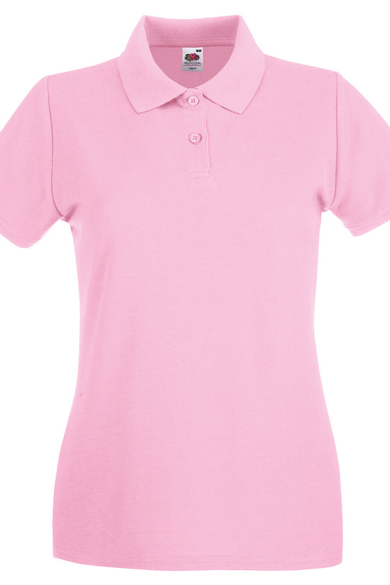 Womens Premium Cotton Polo Shirt with Shaped Side Seams