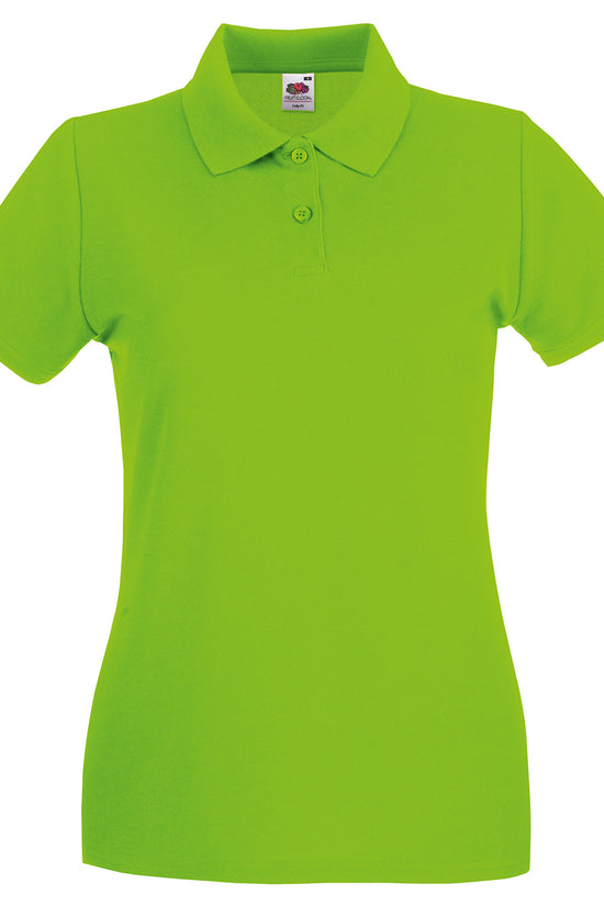 Womens Premium Cotton Polo Shirt with Shaped Side Seams