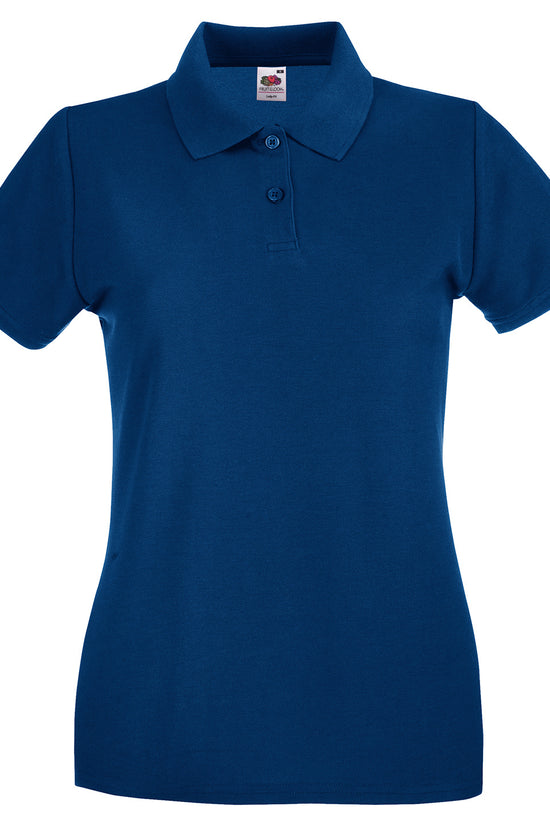Womens Premium Cotton Polo Shirt with Shaped Side Seams