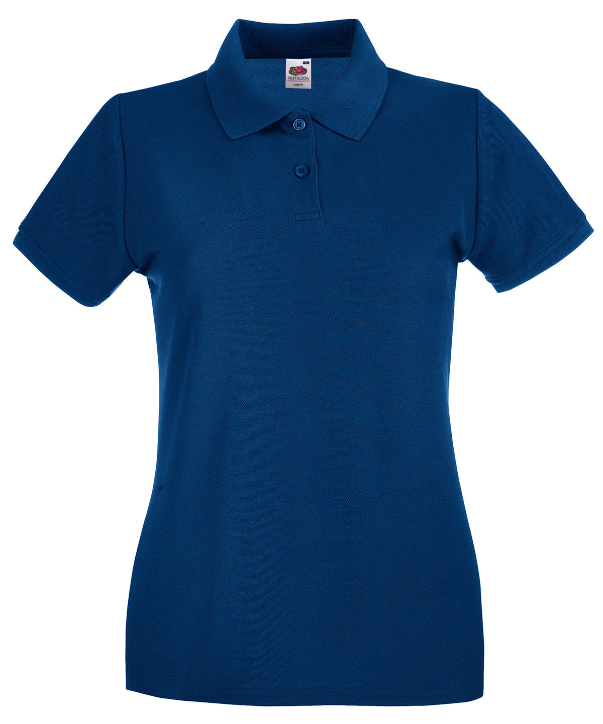 Womens Premium Cotton Polo Shirt with Shaped Side Seams