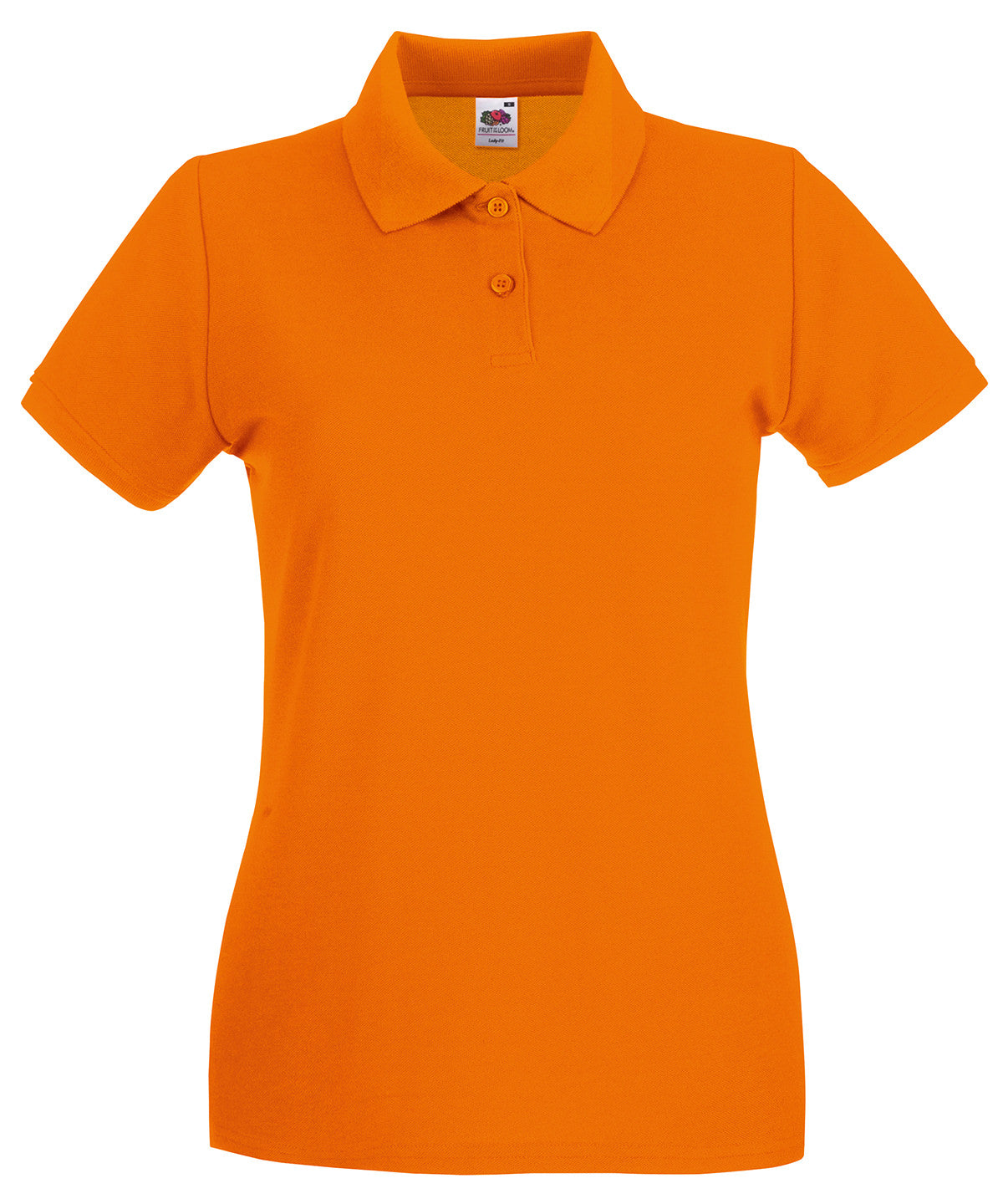 Womens Premium Cotton Polo Shirt with Shaped Side Seams