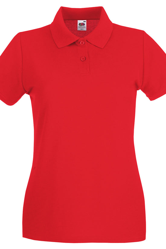 Womens Premium Cotton Polo Shirt with Shaped Side Seams