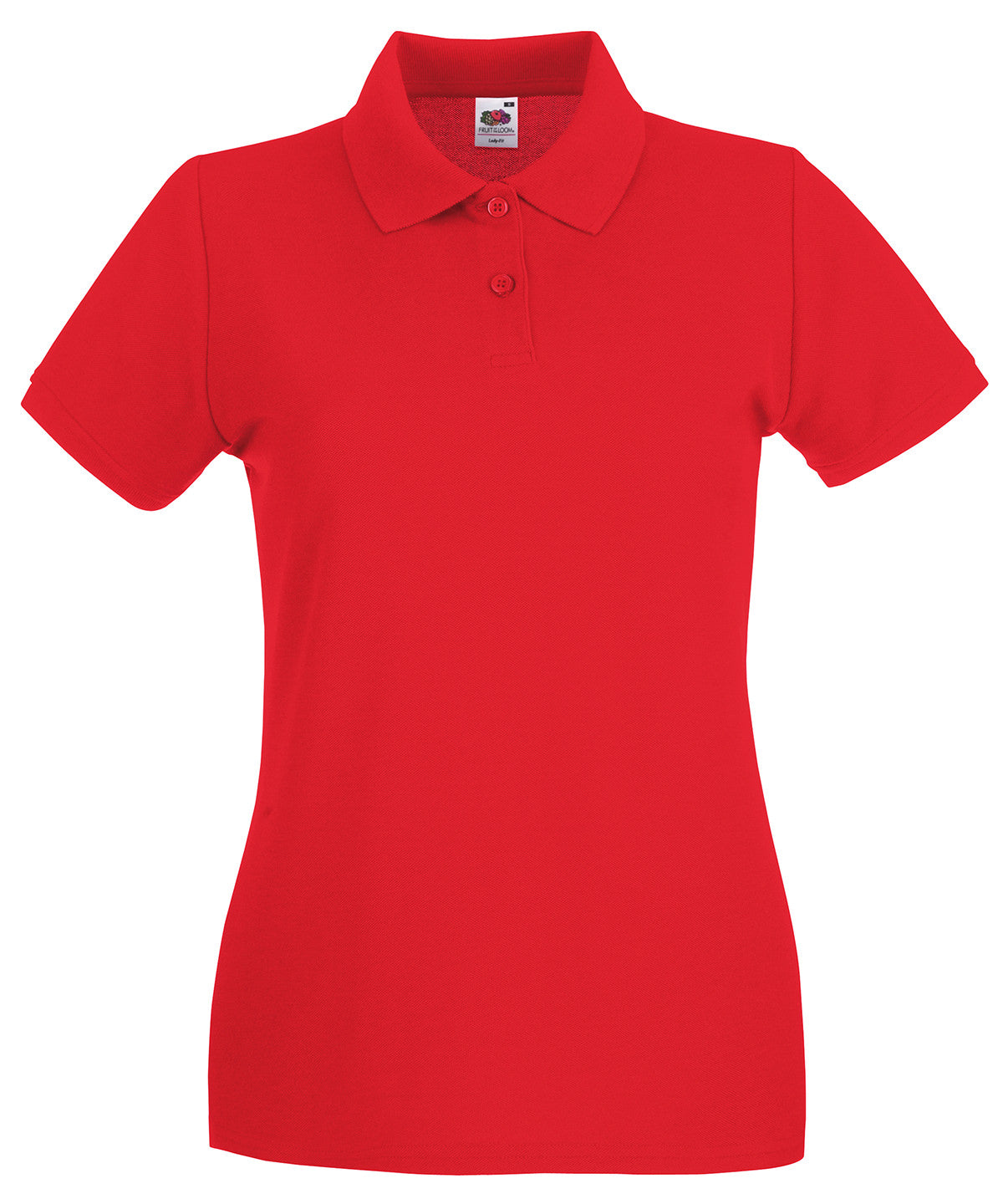Womens Premium Cotton Polo Shirt with Shaped Side Seams