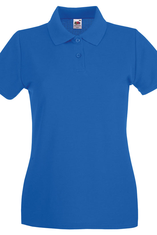 Womens Premium Cotton Polo Shirt with Shaped Side Seams