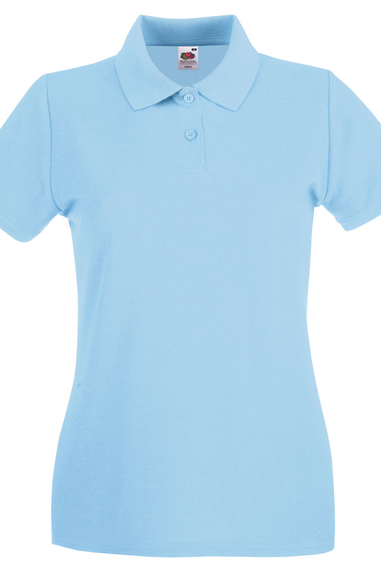 Womens Premium Cotton Polo Shirt with Shaped Side Seams