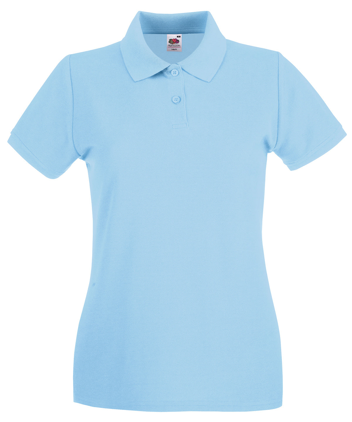 Womens Premium Cotton Polo Shirt with Shaped Side Seams