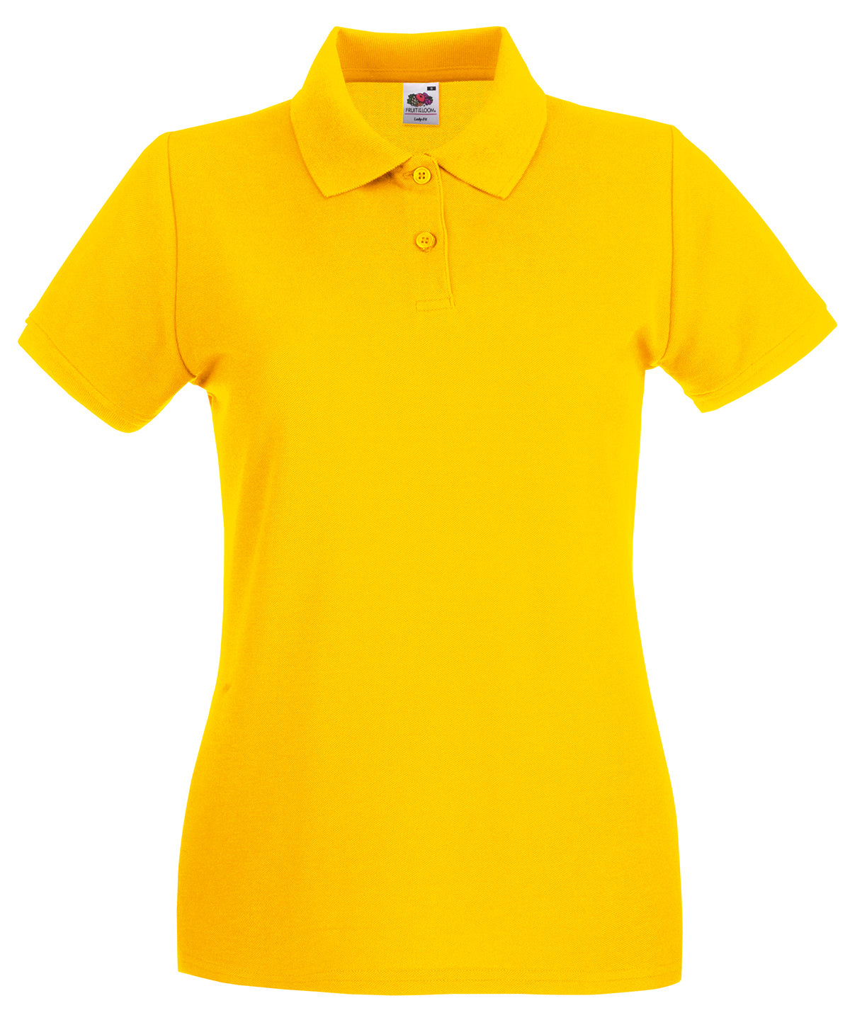 Womens Premium Cotton Polo Shirt with Shaped Side Seams