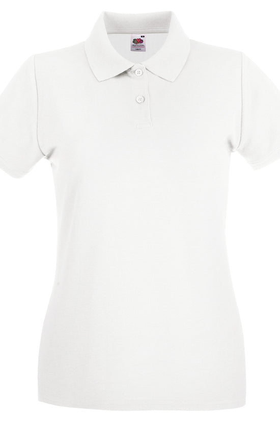 Womens Premium Cotton Polo Shirt with Shaped Side Seams