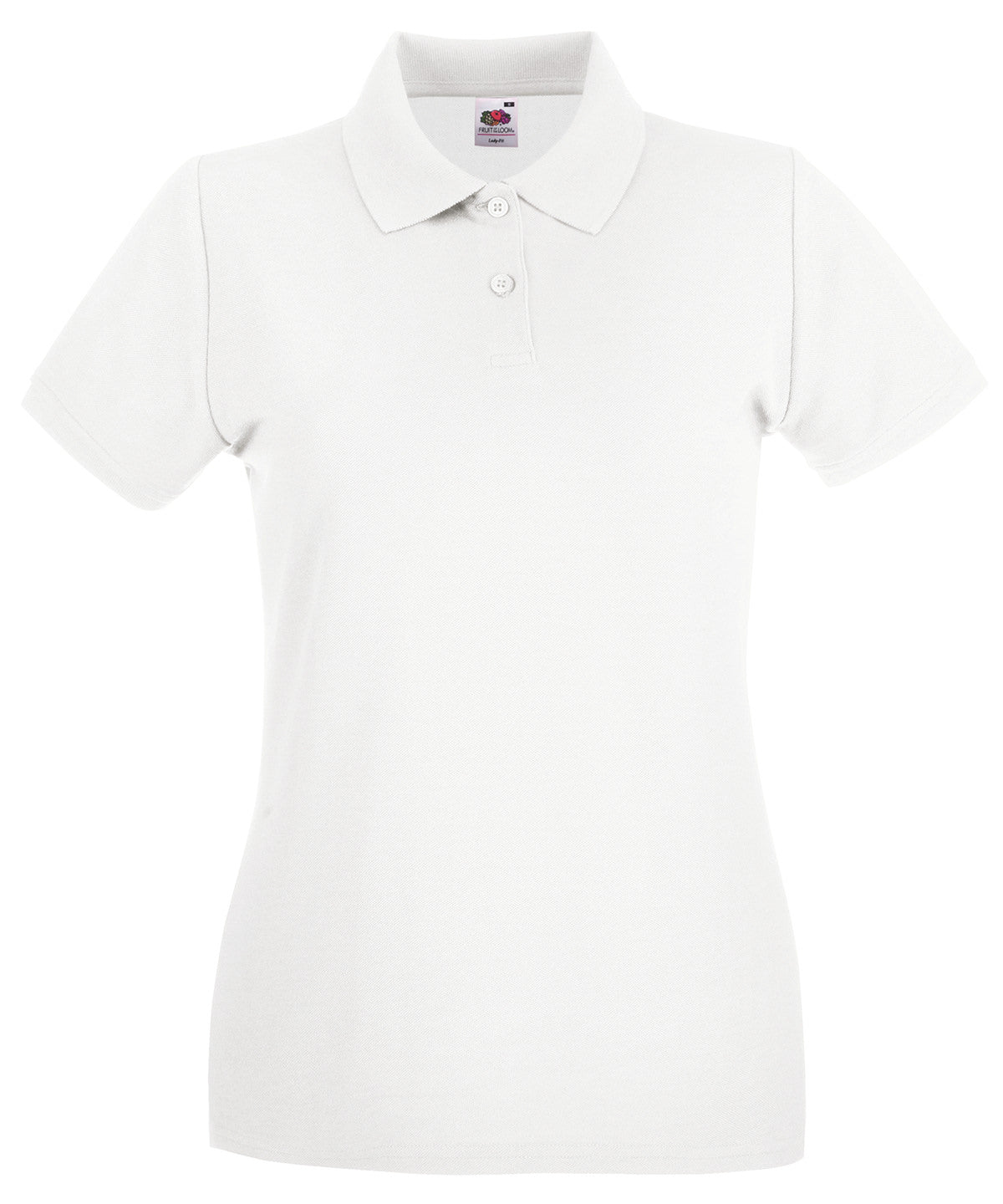 Womens Premium Cotton Polo Shirt with Shaped Side Seams