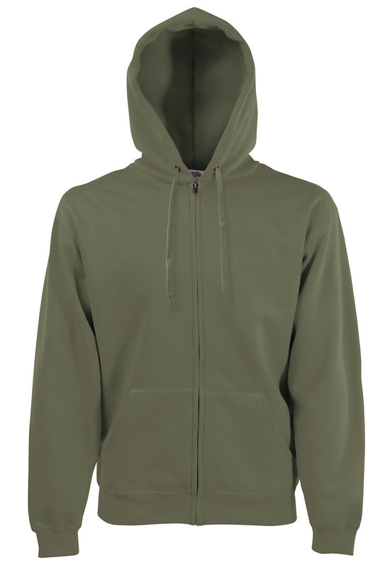 Premium Hooded Sweat Jacket for Men Fruit of the Loom 7030