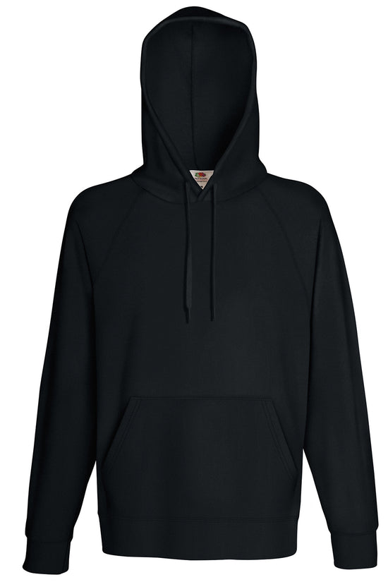Mens Lightweight Hooded Sweatshirt with Raglan Sleeves