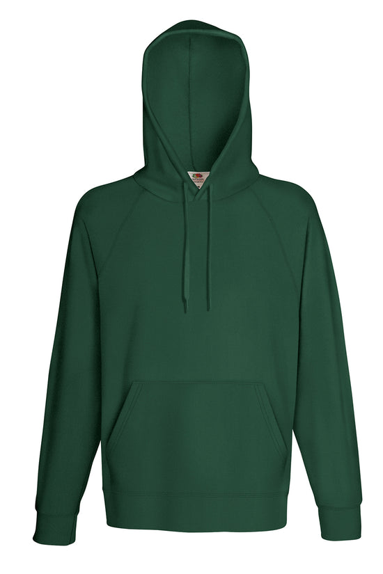 Mens Lightweight Hooded Sweatshirt with Raglan Sleeves