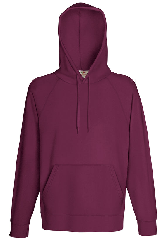 Mens Lightweight Hooded Sweatshirt with Raglan Sleeves