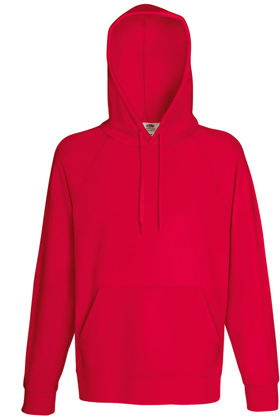 Mens Lightweight Hooded Sweatshirt with Raglan Sleeves