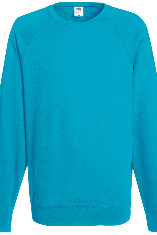 Mens Lightweight Raglan Sweatshirt Fruit of the Loom Sweatshirts